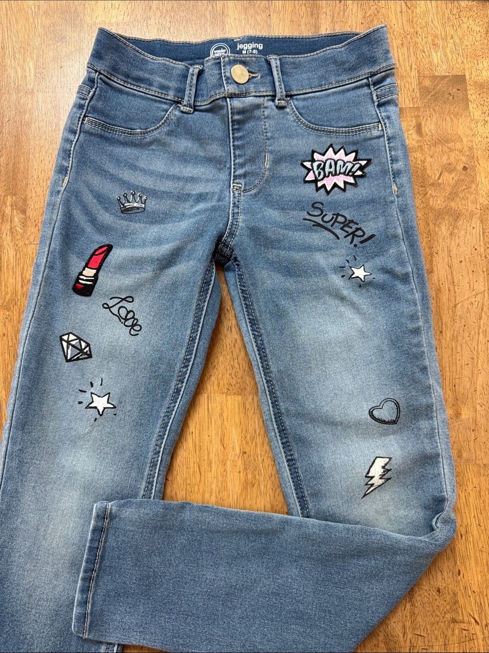 Wonder Nation Jeggings with Fun Graphic Patches